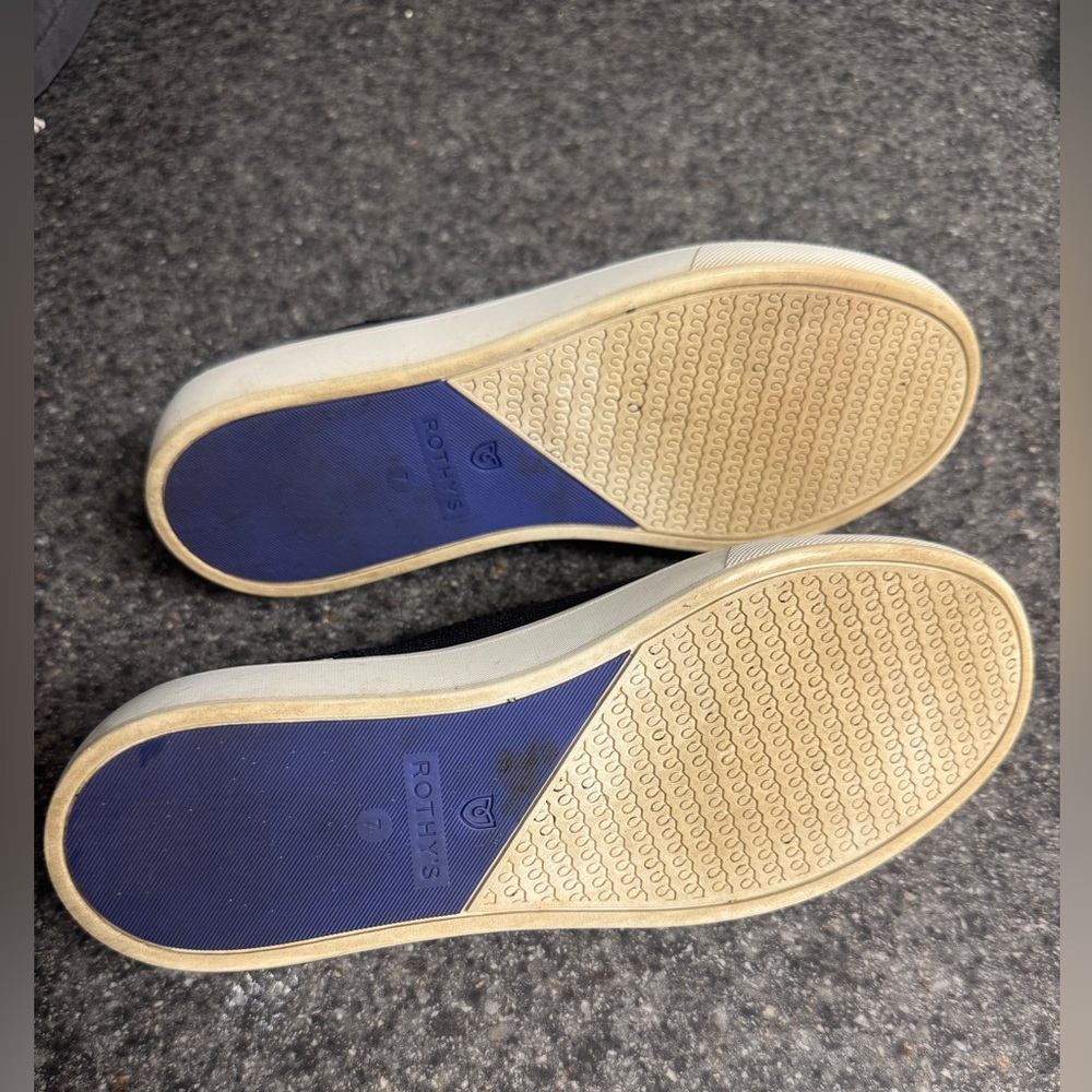Rothy's Black Slip on Sneaker - Picture 3 of 8